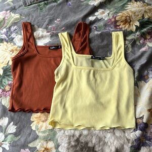 Lightly worn crop tops